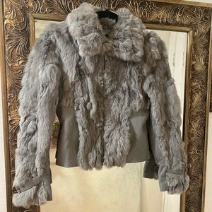 REAL rabbit fur jacket size XS